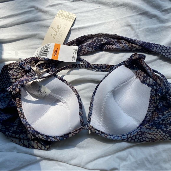 👙✨NWT Ale by Alessandra Underwire Bikini Top Snakeskin Pattern “Boa” SMALL - Picture 4 of 5